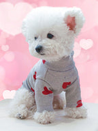 1pc Pet Sweatshirt For Small/Medium Dogs & Cats, Valentine's Day Outfit