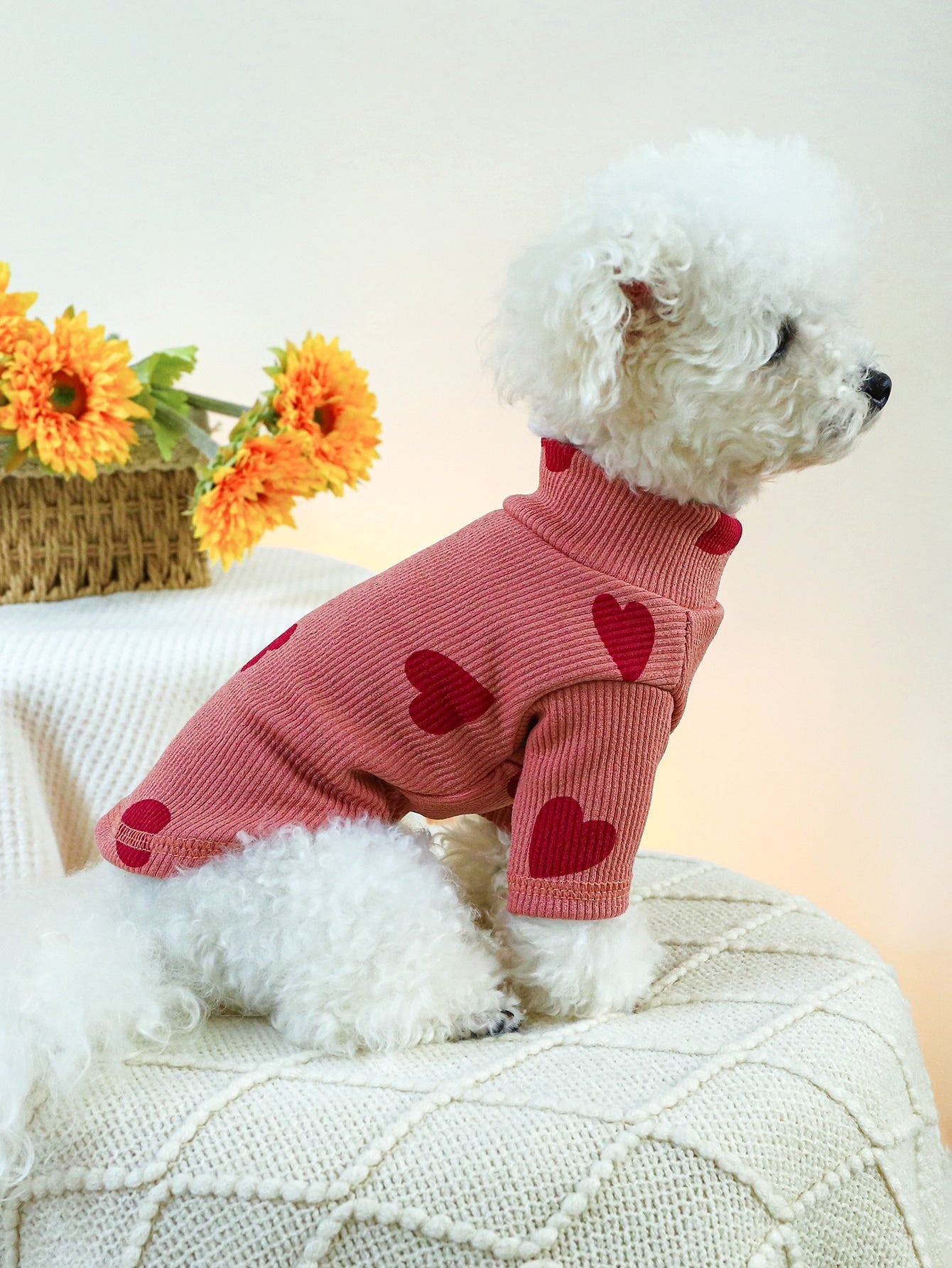 1pc Pet Sweatshirt For Small/Medium Dogs & Cats, Valentine's Day Outfit