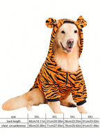 1pc Winter Warmer Pet Clothes For Medium To Large Sized Dogs Such As Golden Retriever / Labrador, With Funny Tiger Costume Design