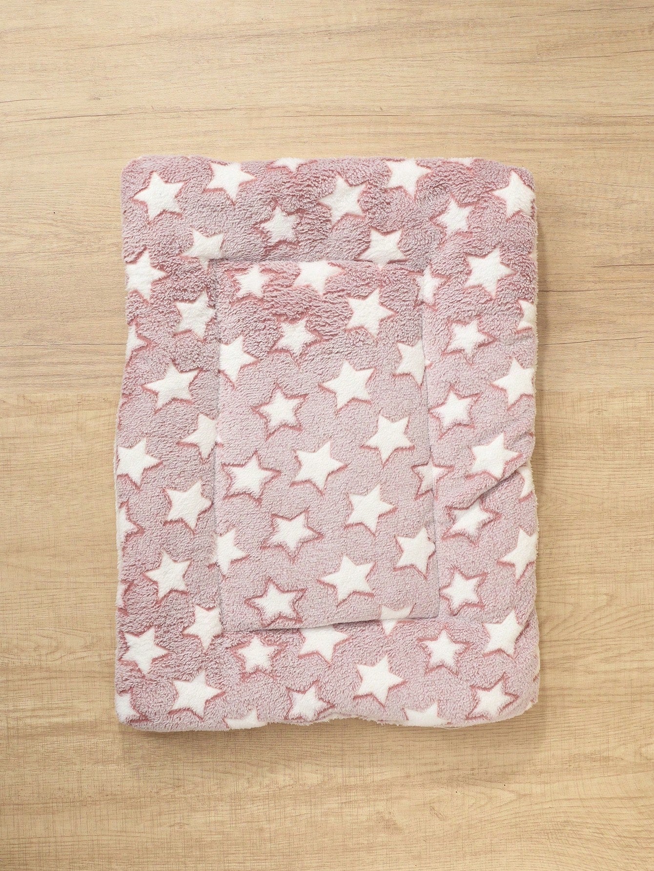 1pc Polyester Star & Heart Breathable Washable Thick Pet Bed Mat For Medium-Small Cats & Dogs, All Seasons (Teddy/Bichon Frise)