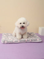 1pc Polyester Star & Heart Breathable Washable Thick Pet Bed Mat For Medium-Small Cats & Dogs, All Seasons (Teddy/Bichon Frise)