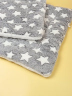 1pc Polyester Star & Heart Breathable Washable Thick Pet Bed Mat For Medium-Small Cats & Dogs, All Seasons (Teddy/Bichon Frise)