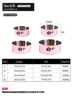 Supet 1pc Cartoon Paw Prints Design Stainless Steel Anti-Slip Pet Bowl For Small And Medium Dogs, Suitable For Indoor And Outdoor Use