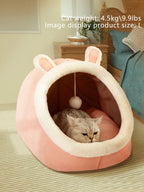 1pc Gray Cat-Shaped Pet Bed Suitable For Small & Medium-Sized Cats And Dogs, All Seasons Puppy Keep Dog Bed Cat Bed