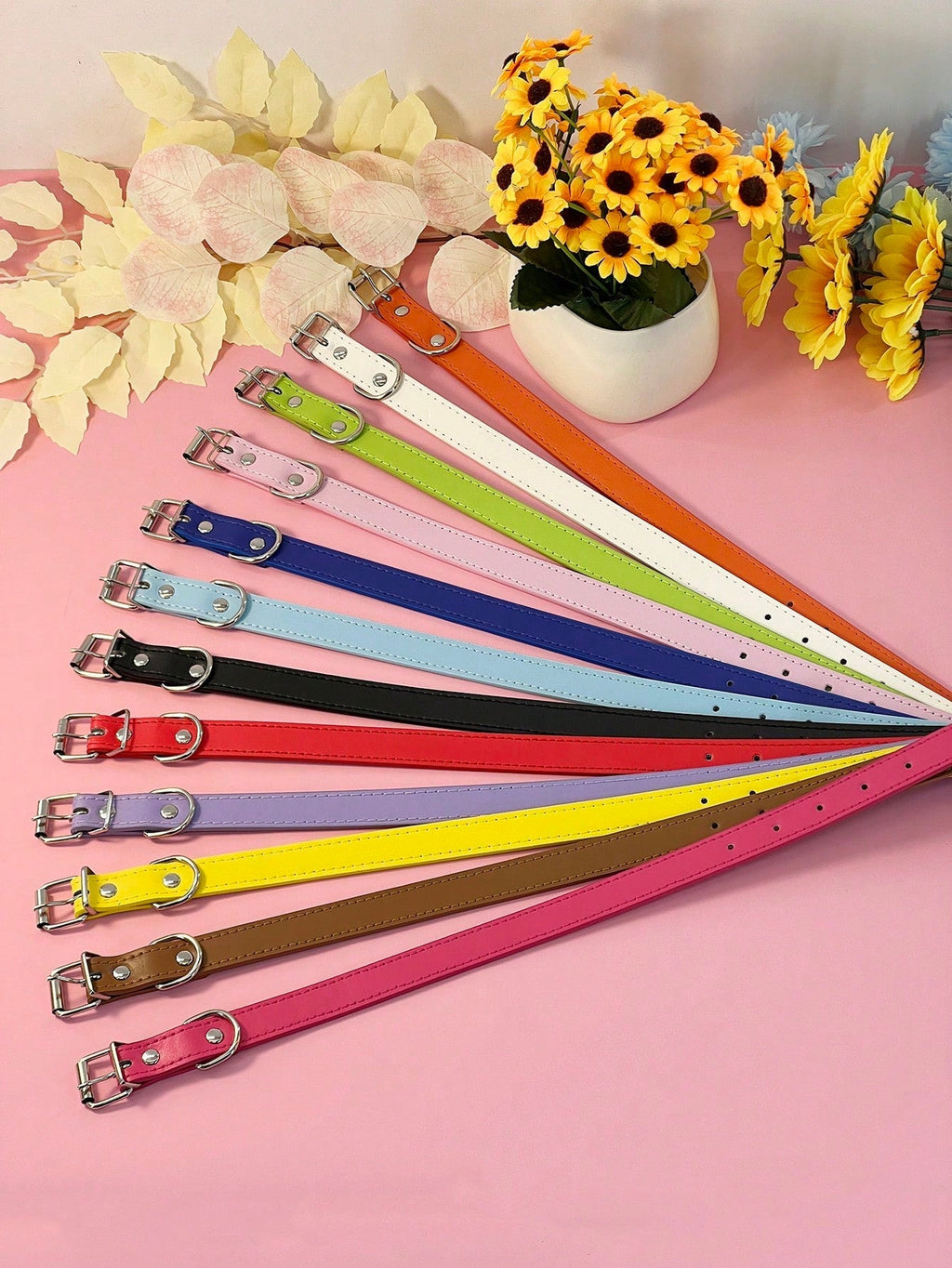 Pet Supplies, Punk Style Pu Leather Multi-Color Dog Collar For Medium And Small Sized Dogs