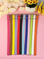 Pet Supplies, Punk Style Pu Leather Multi-Color Dog Collar For Medium And Small Sized Dogs