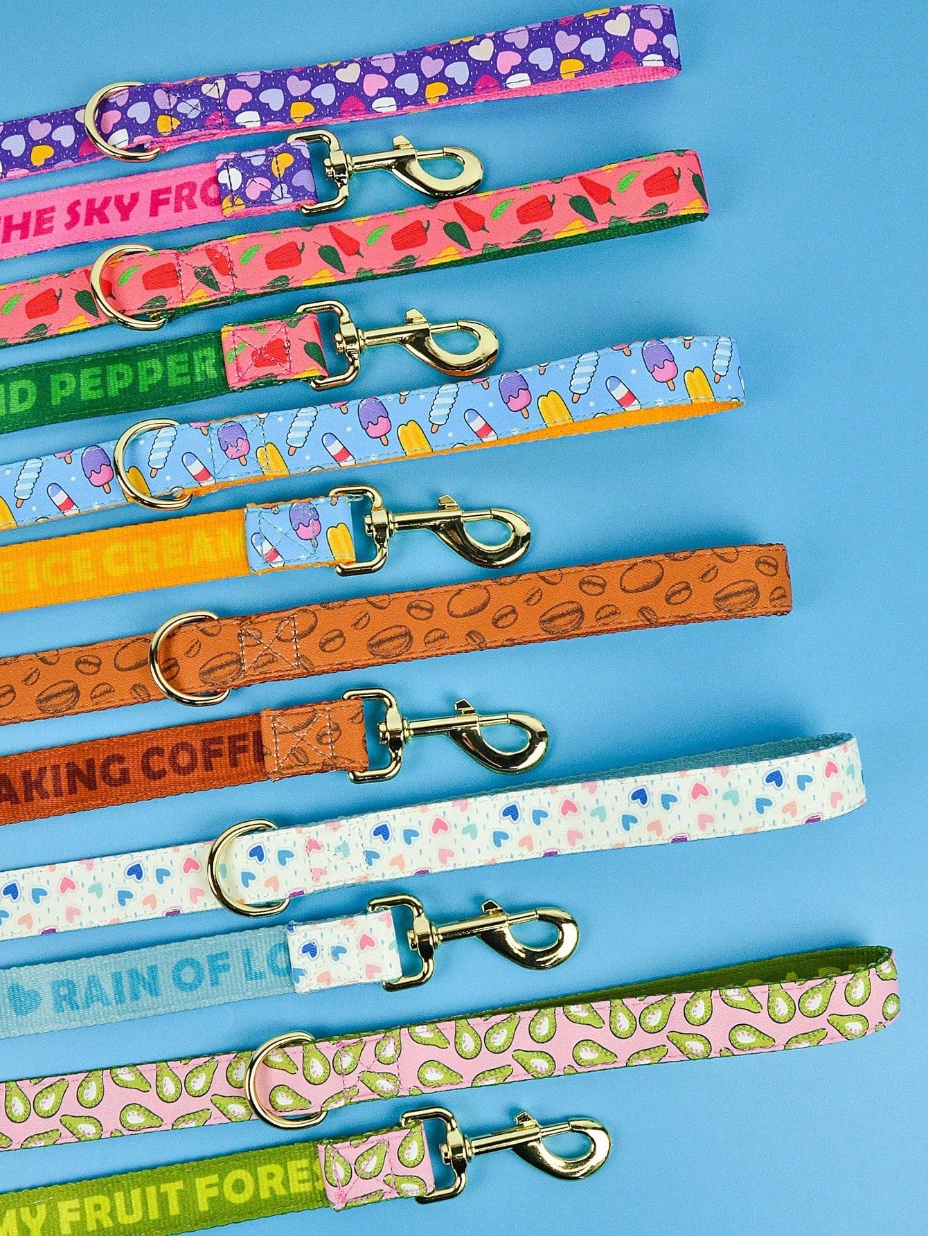 Valentine's Day And New Year Gifts Lovely Pet Traction Rope Double-Sided Printing Pet Dog And Cat Holiday Gift Leash