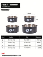 Supet 1pc Cartoon Paw Prints Design Stainless Steel Anti-Slip Pet Bowl For Small And Medium Dogs, Suitable For Indoor And Outdoor Use