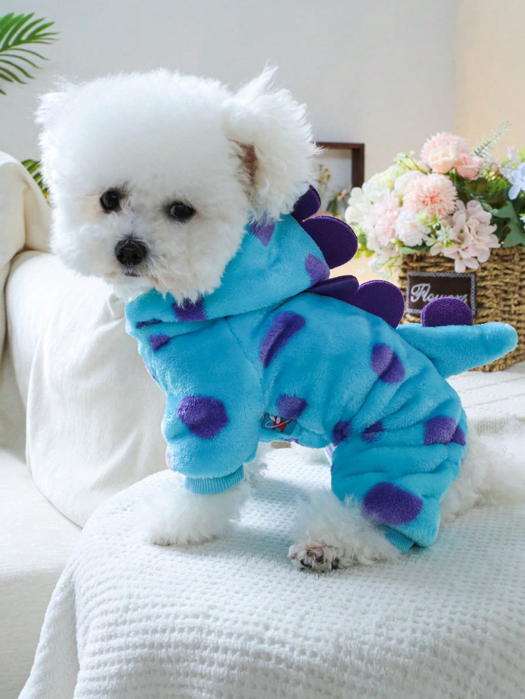 1pc Pet Clothes Universal Costume Clothing For Dogs And Cats, Cute Flower Dinosaur Transformation Costume For Small Dogs And Puppies (Chihuahua, Etc.)