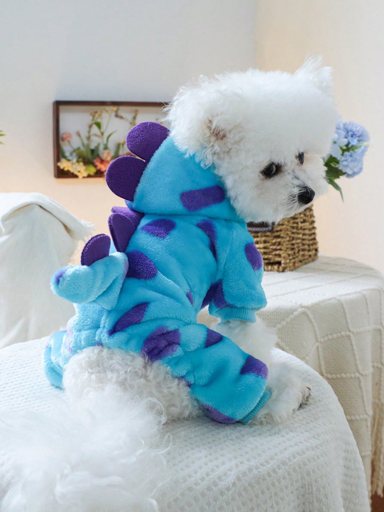 1pc Pet Clothes Universal Costume Clothing For Dogs And Cats, Cute Flower Dinosaur Transformation Costume For Small Dogs And Puppies (Chihuahua, Etc.)