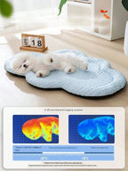 1pc/Set Summer Pet Dog Bed Cooling Mat, Cat Bed Puppy Air Permeable Dog Bed Mat Suitable For Small, Medium And Large Pets