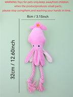 A New Dog Doll Octopus Plush Doll For Grinding Teeth And Cleaning, Suitable For Golden Retrievers, Teddy & Poodle Breeds, Pet Dolls For Entertainment Only