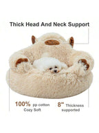 Jiupety Calming Dog And Cat Bed Cute, Cozy Donut Dog Beds, Cute Small Dog Bed, Anti Anxiety Round Dog Bed