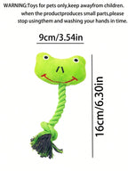 A Cartoon Animal Model Pet Voice Toys, Dog Toys, Interactive Toys, Rope Combination To Make It Look More Bite-Resistant, Suitable For Teddy Bears, Corgis Small Dogs Chew,