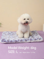 1pc Polyester Star & Heart Breathable Washable Thick Pet Bed Mat For Medium-Small Cats & Dogs, All Seasons (Teddy/Bichon Frise)