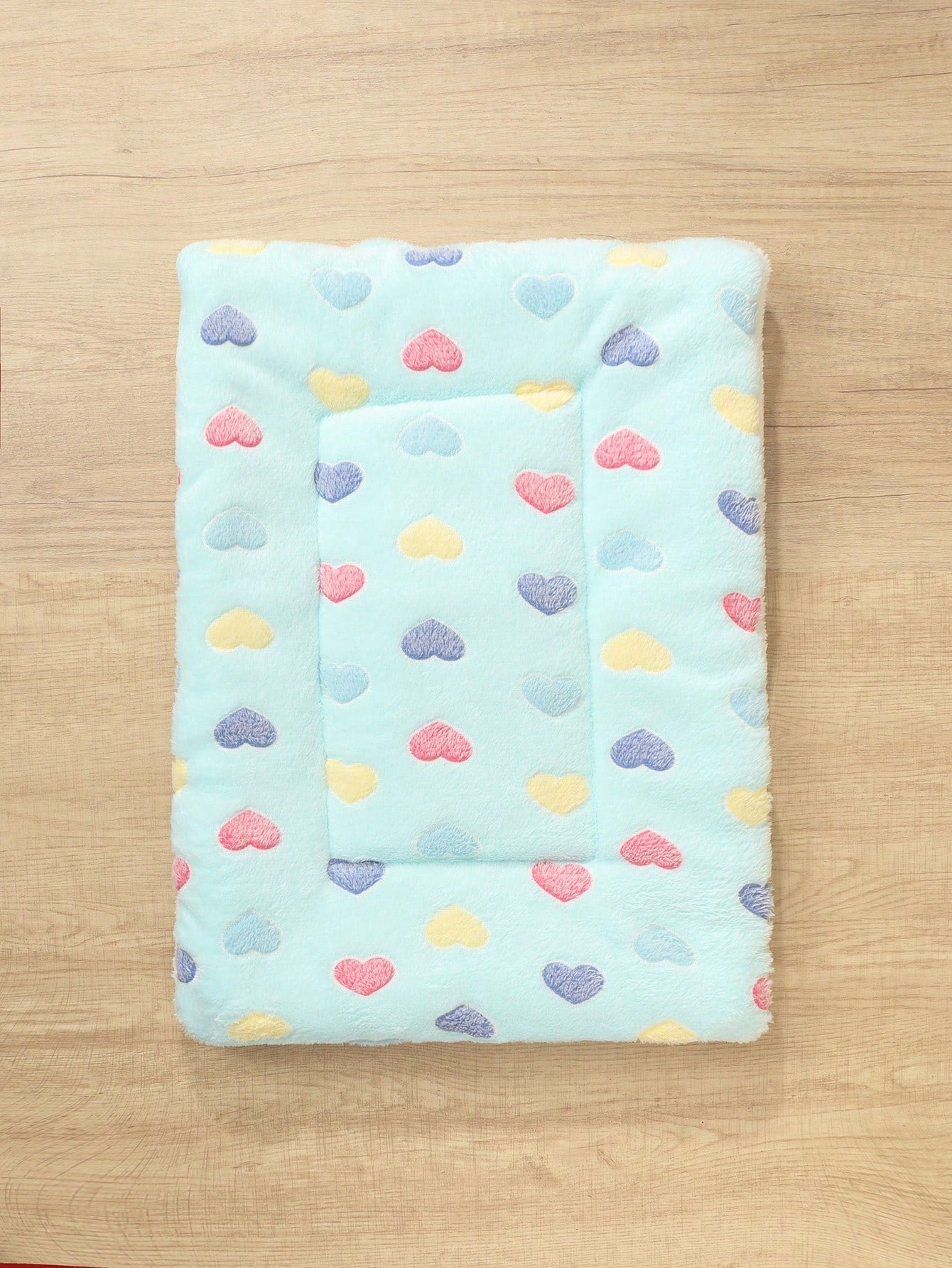 1pc Polyester Star & Heart Breathable Washable Thick Pet Bed Mat For Medium-Small Cats & Dogs, All Seasons (Teddy/Bichon Frise)
