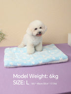 1pc Polyester Star & Heart Breathable Washable Thick Pet Bed Mat For Medium-Small Cats & Dogs, All Seasons (Teddy/Bichon Frise)