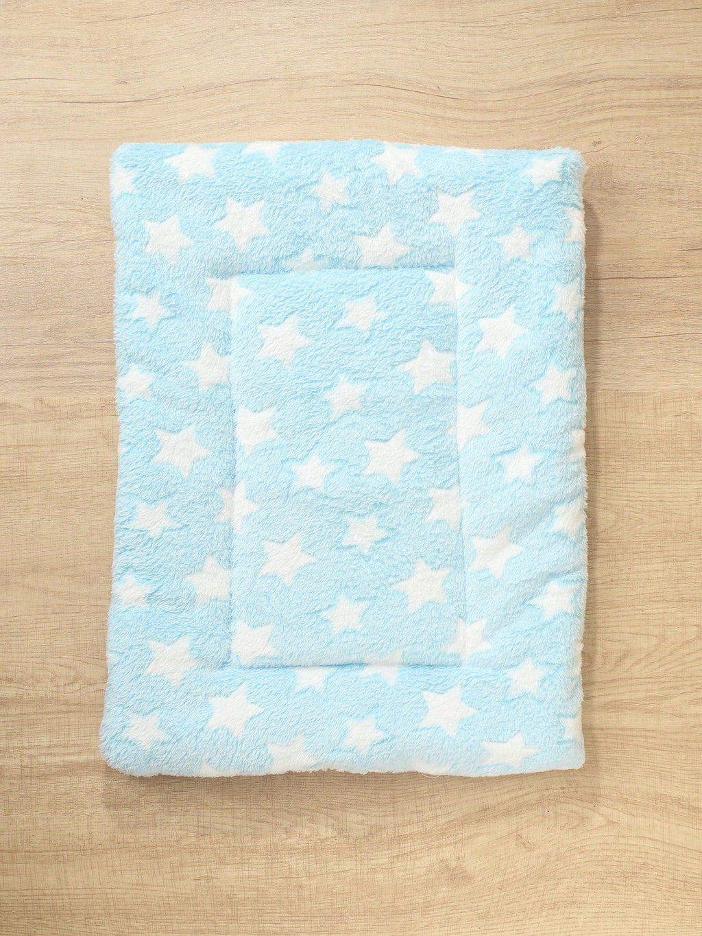 1pc Polyester Star & Heart Breathable Washable Thick Pet Bed Mat For Medium-Small Cats & Dogs, All Seasons (Teddy/Bichon Frise)