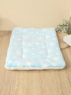 1pc Polyester Star & Heart Breathable Washable Thick Pet Bed Mat For Medium-Small Cats & Dogs, All Seasons (Teddy/Bichon Frise)