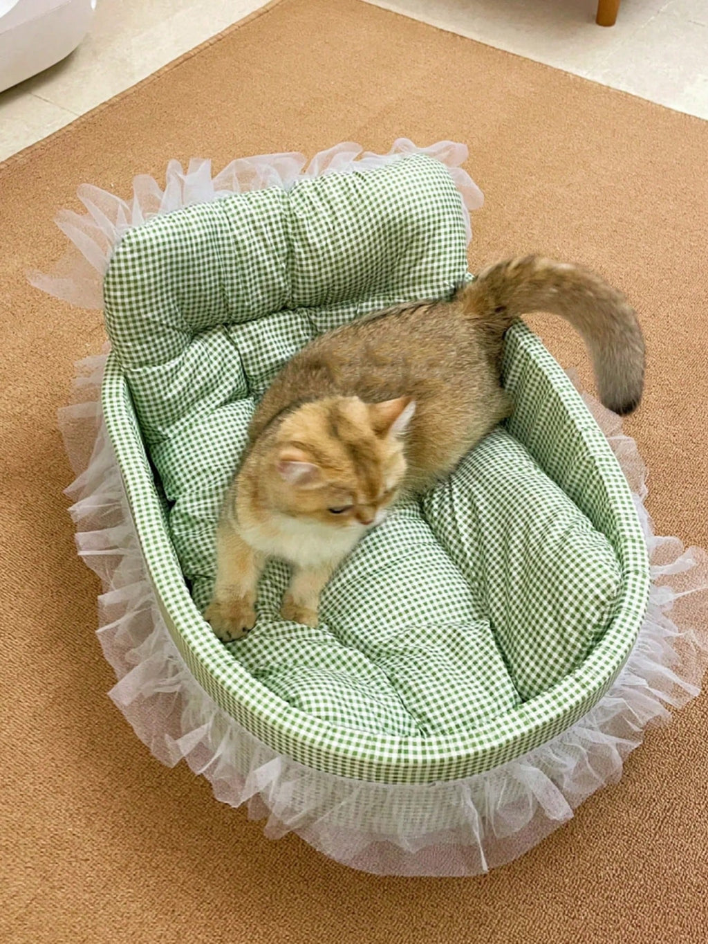 1pc Four Seasons Universal Cute Pet Bed, Cat Bed, Dog Bed, Suitable For Cats And Small Dogs Up To 6kg (Lace Color Is Shipped Randomly)