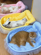 1pc Four Seasons Universal Cute Pet Bed, Cat Bed, Dog Bed, Suitable For Cats And Small Dogs Up To 6kg (Lace Color Is Shipped Randomly)
