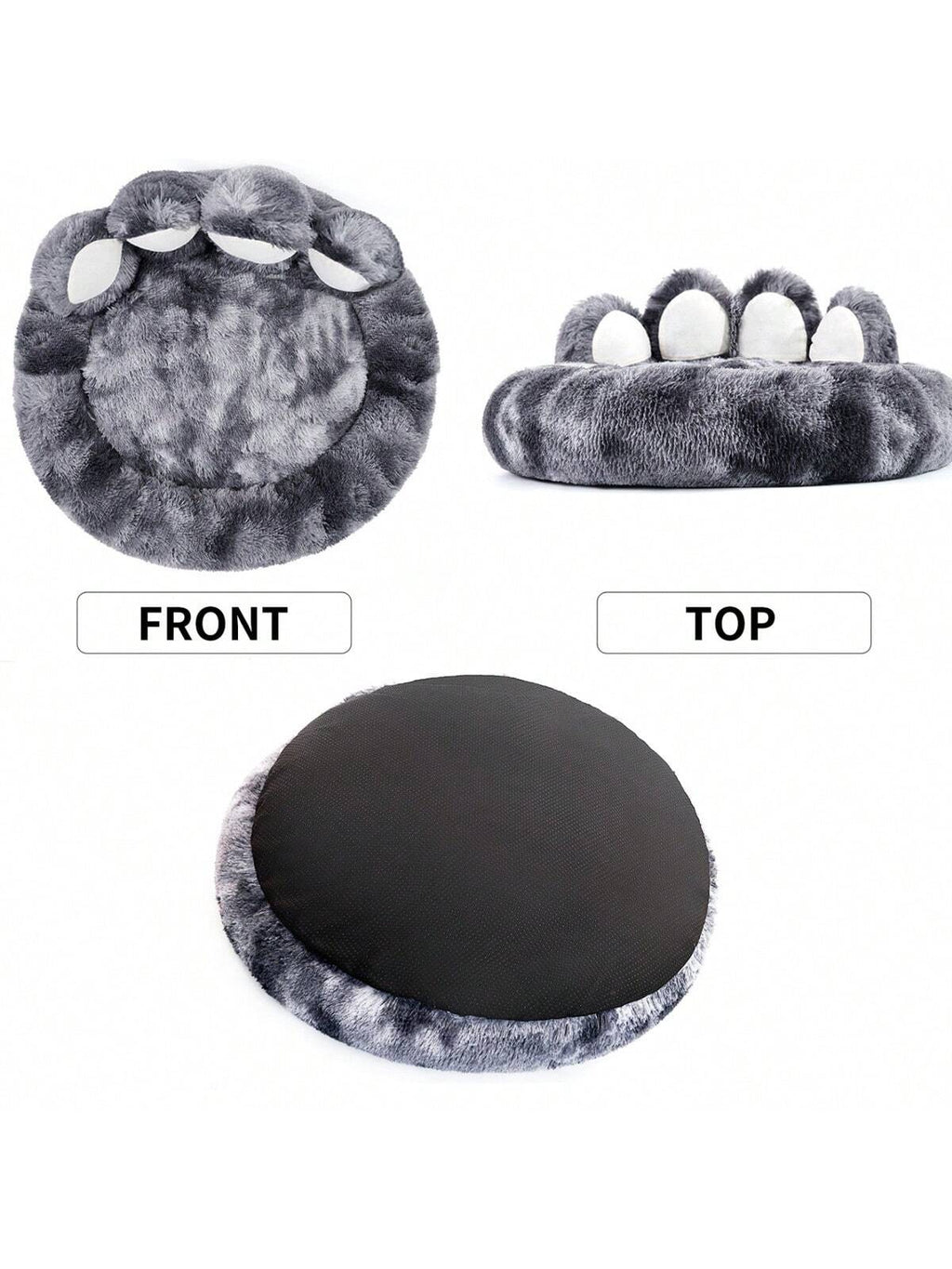 27in  35in  43in  Calming Dog Beds For Large Dogs, Faux Fur Donut Cuddler Dog Bed, Round Fluffy Pillow, Washable Pet Bed For Dogs