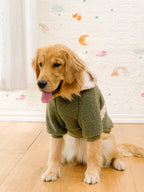 1pc Thick Fleece Hooded Sweatshirt Coat, Warm & Windproof For Medium/Large Dogs, Autumn/Winter