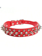 Pet Dog Collar Adjustable Leather Neck Strap Supplies PU Leather Punk Rivet Spiked Dog Collar Pet Collars For Small Medium Sized Dog, Large Dog Cat
