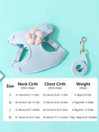 Pet Chest Harness With Leash,Small Dog Teddy Bichon Pomeranian Chest And Back Strap Pup Rope For Walking Training