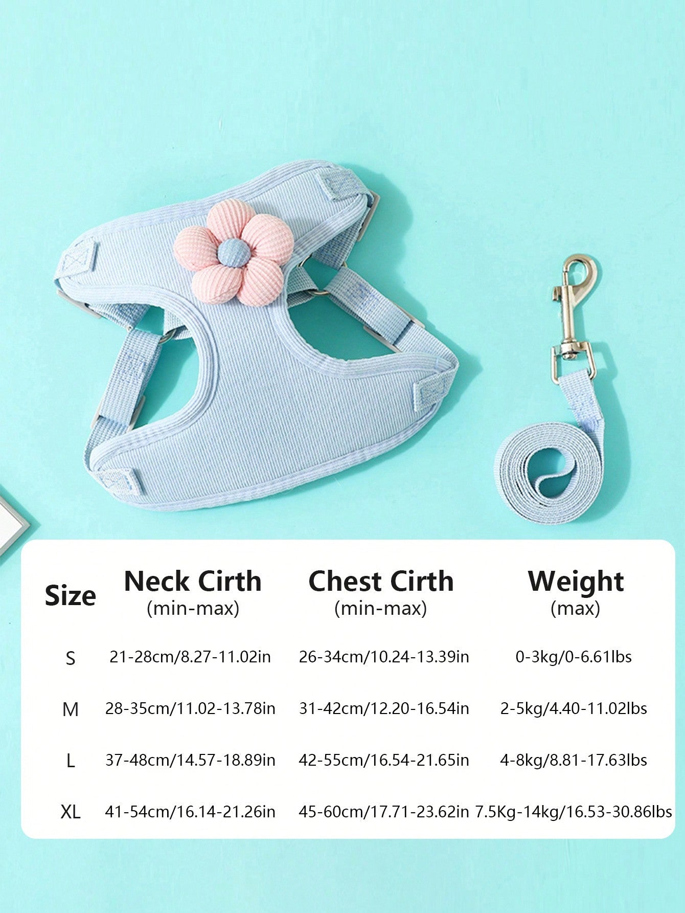 Pet Chest Harness With Leash,Small Dog Teddy Bichon Pomeranian Chest And Back Strap Pup Rope For Walking Training