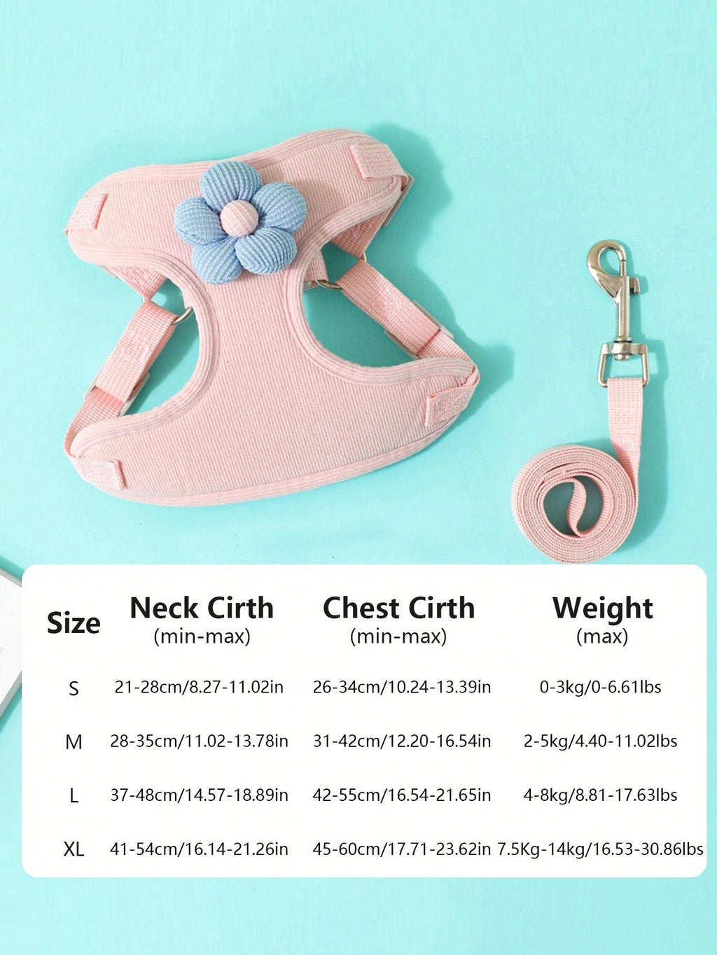 Pet Chest Harness With Leash,Small Dog Teddy Bichon Pomeranian Chest And Back Strap Pup Rope For Walking Training