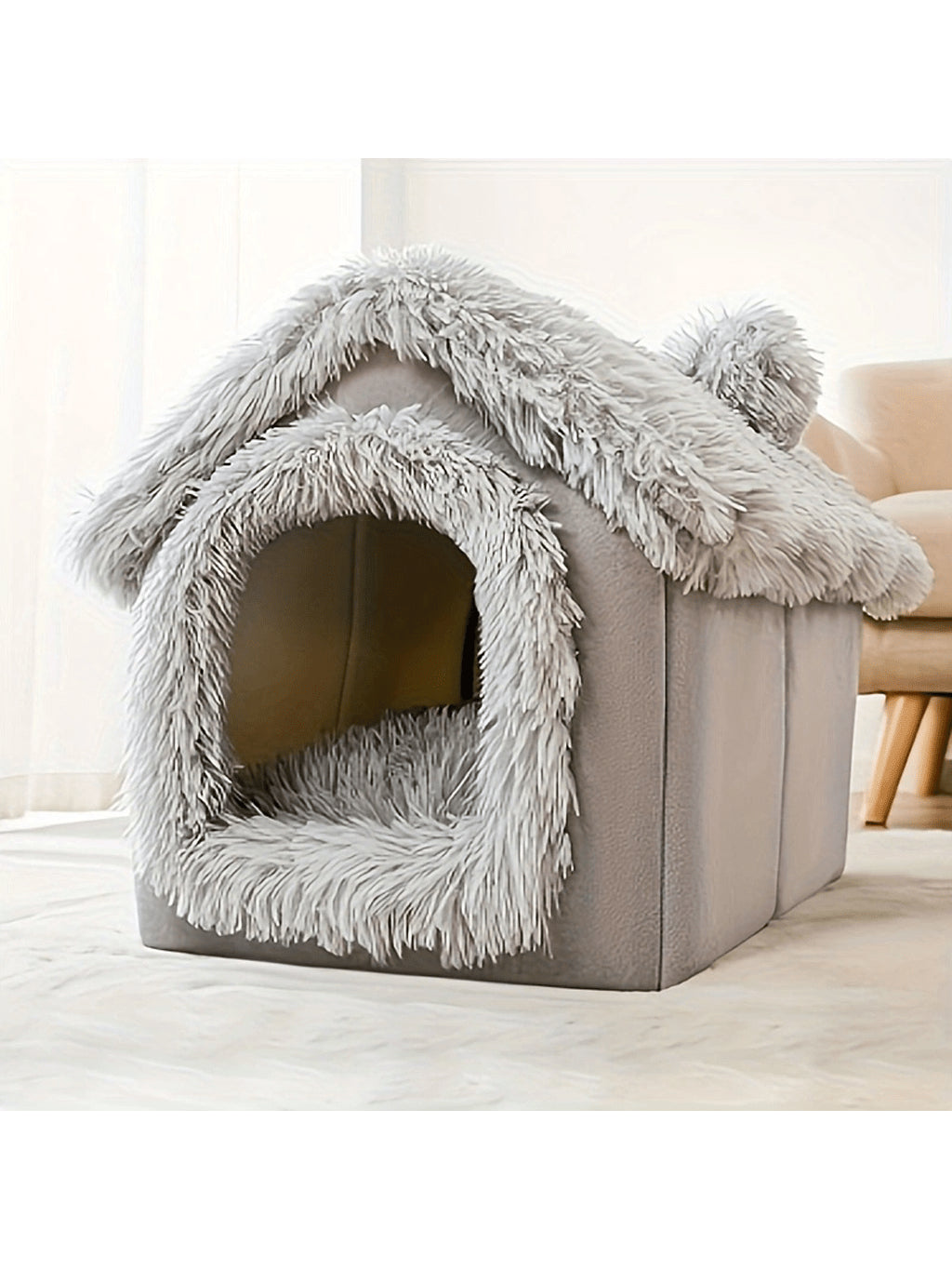 FYHOMORUP 1pc, Cozy Pet House, Soft Warm Bed For Small Dogs And Cats, Detachable And Washable, Four Seasons General, Pet Supplies
