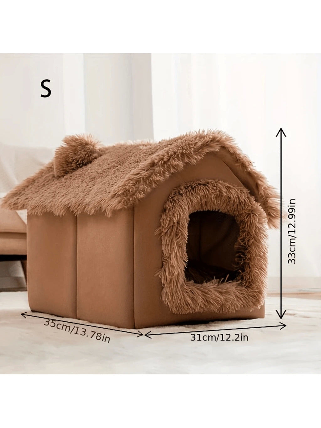 FYHOMORUP 1pc, Cozy Pet House, Soft Warm Bed For Small Dogs And Cats, Detachable And Washable, Four Seasons General, Pet Supplies