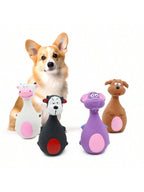 Dog Voice-Activated Latex Cute Cartoon Toys, Chew & Bite Resistant Latex Toys