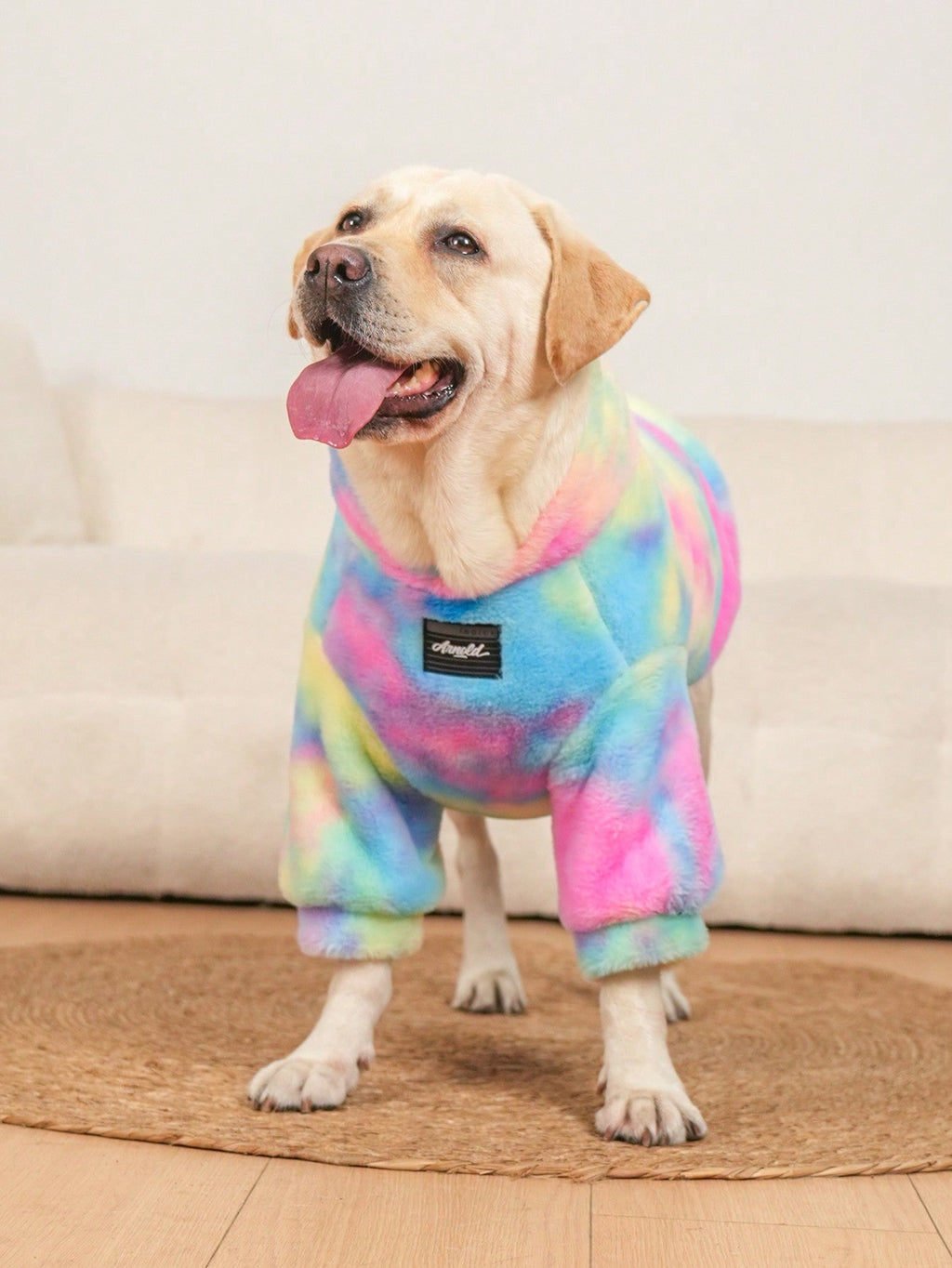 Pet Tie Dye Plush Hoodie, Pet Christmas Clothes, Dog Clothes, Pet Thickened Clothes, Pet Winter Clothes, Dog Winter Clothes, Cat Clothes, Large Dog Clothes, Plus Size Dog Clothes