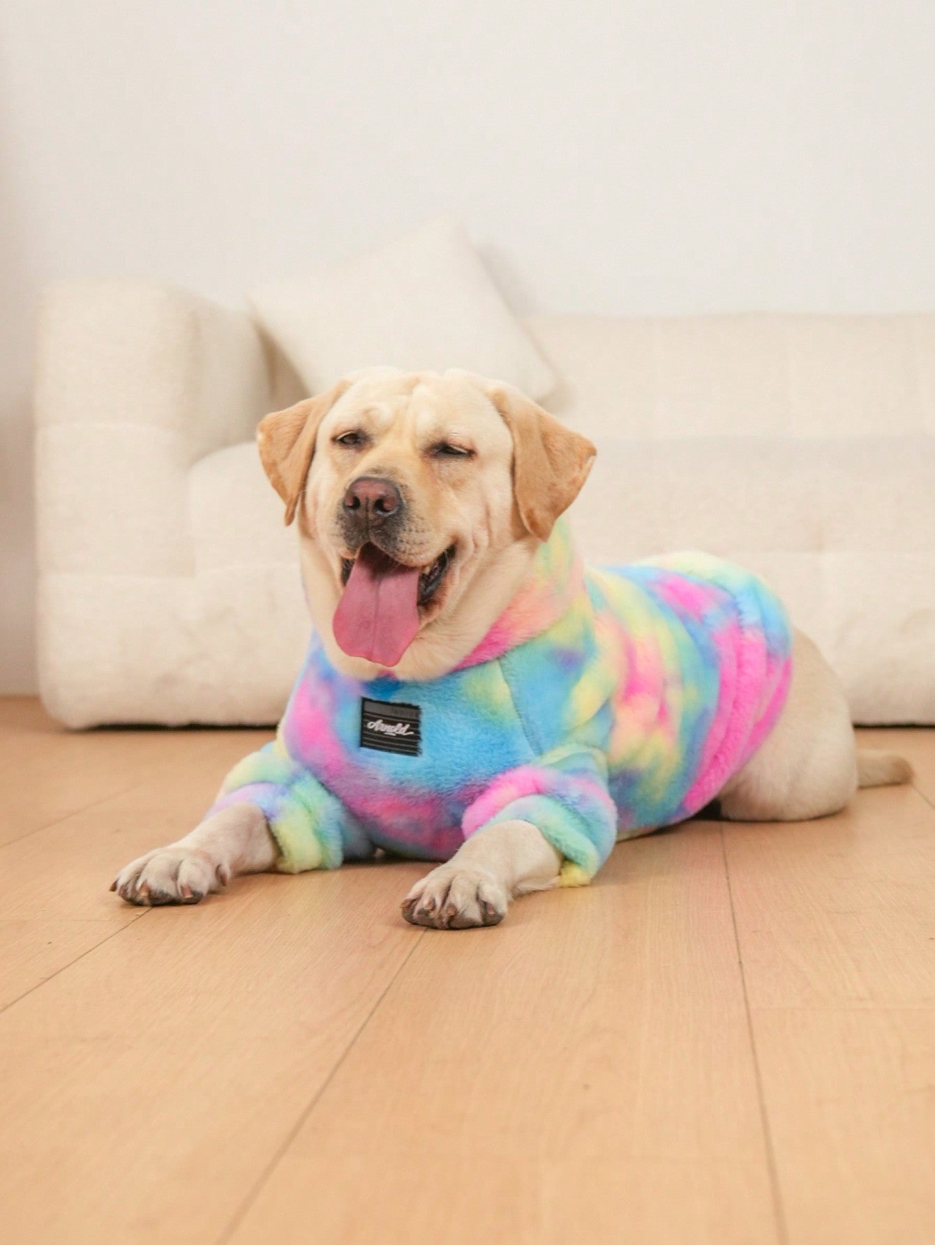Pet Tie Dye Plush Hoodie, Pet Christmas Clothes, Dog Clothes, Pet Thickened Clothes, Pet Winter Clothes, Dog Winter Clothes, Cat Clothes, Large Dog Clothes, Plus Size Dog Clothes