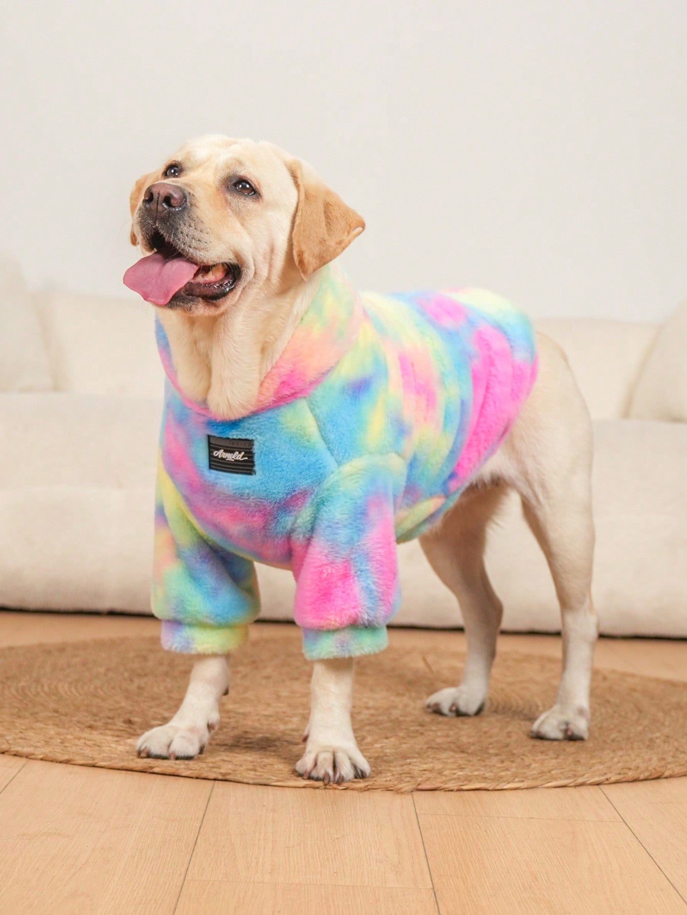 Pet Tie Dye Plush Hoodie, Pet Christmas Clothes, Dog Clothes, Pet Thickened Clothes, Pet Winter Clothes, Dog Winter Clothes, Cat Clothes, Large Dog Clothes, Plus Size Dog Clothes
