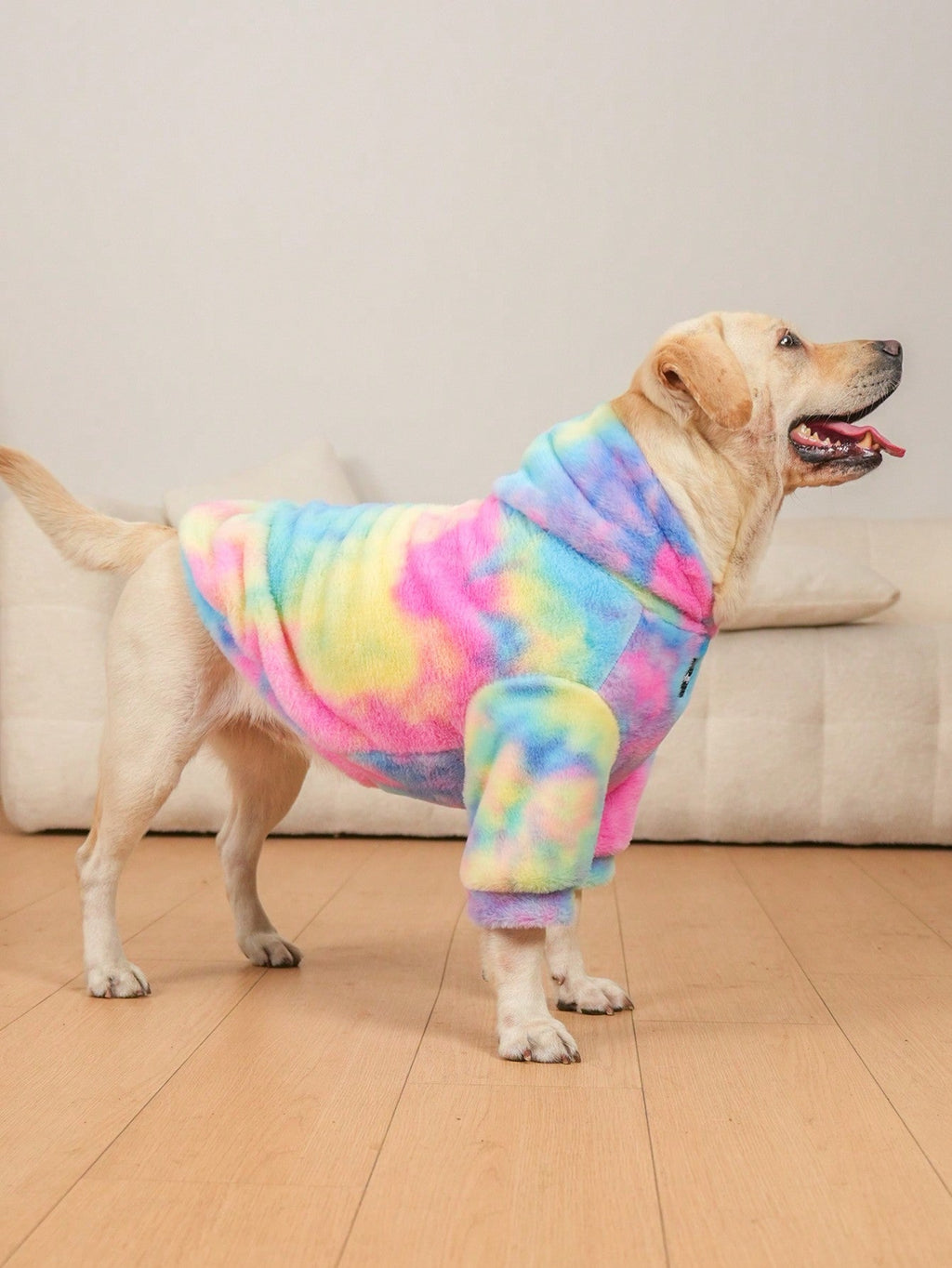 Pet Tie Dye Plush Hoodie, Pet Christmas Clothes, Dog Clothes, Pet Thickened Clothes, Pet Winter Clothes, Dog Winter Clothes, Cat Clothes, Large Dog Clothes, Plus Size Dog Clothes