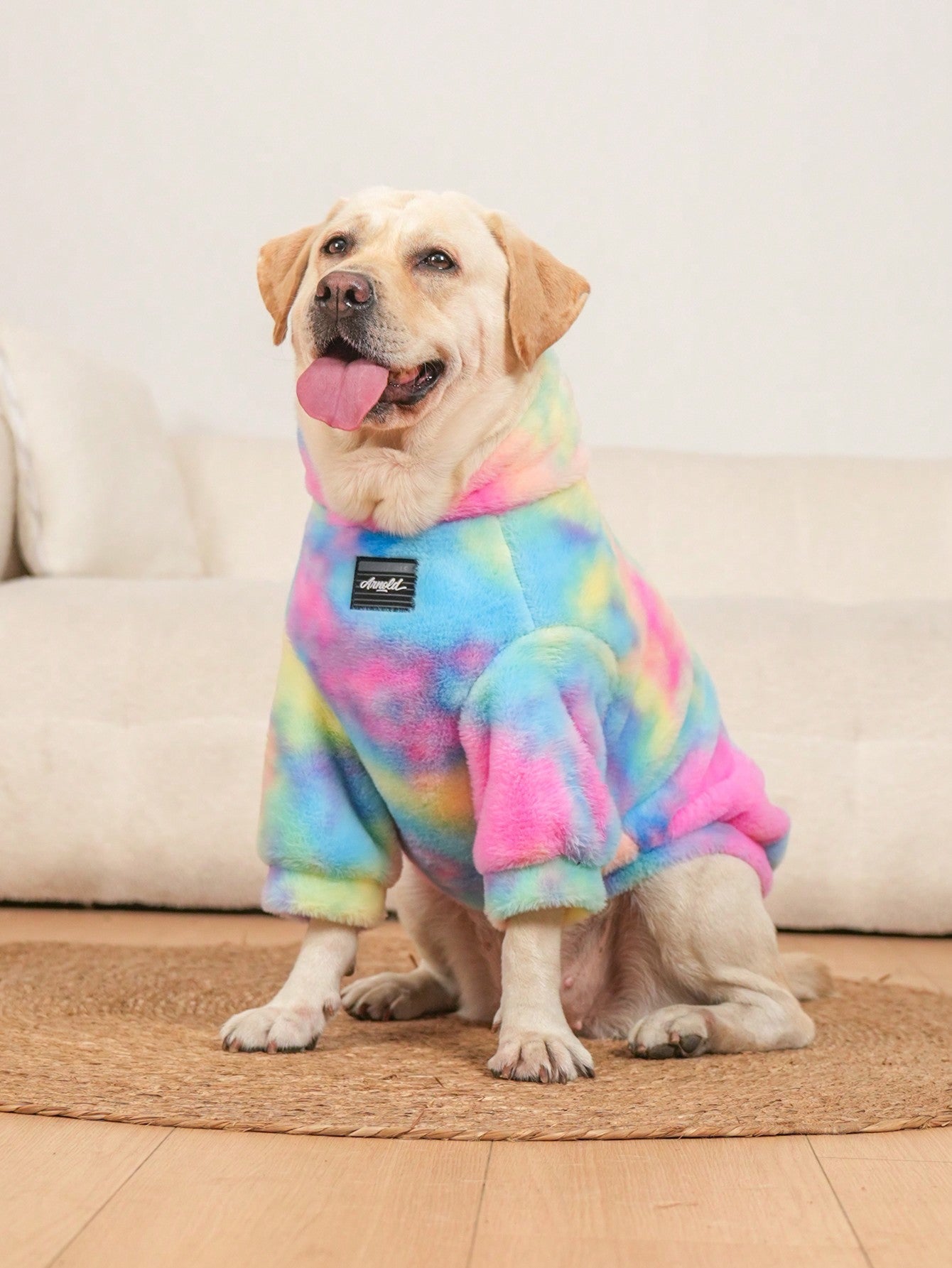 Pet Tie Dye Plush Hoodie, Pet Christmas Clothes, Dog Clothes, Pet Thickened Clothes, Pet Winter Clothes, Dog Winter Clothes, Cat Clothes, Large Dog Clothes, Plus Size Dog Clothes