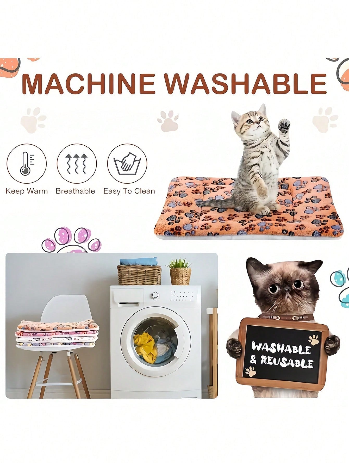 Luxury Plush Pet Blanket, Thick Warm Breathable Soft Comfortable Pet Cat Dog Bed Mat,Machine Washable, Indoor Blanket Suitable For All Sizes Of Pets In Winter