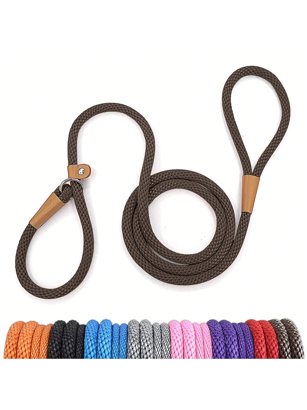 1pc Braided Rope Leash,Slip Lead Dog Leash For Small Medium And Large Dogs Walking And Training Outdoor