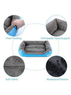 Color Square Winter Soft Warm House Dog Bed Dog Waterproof Bed Pet Bed Large Medium Small Dog House
