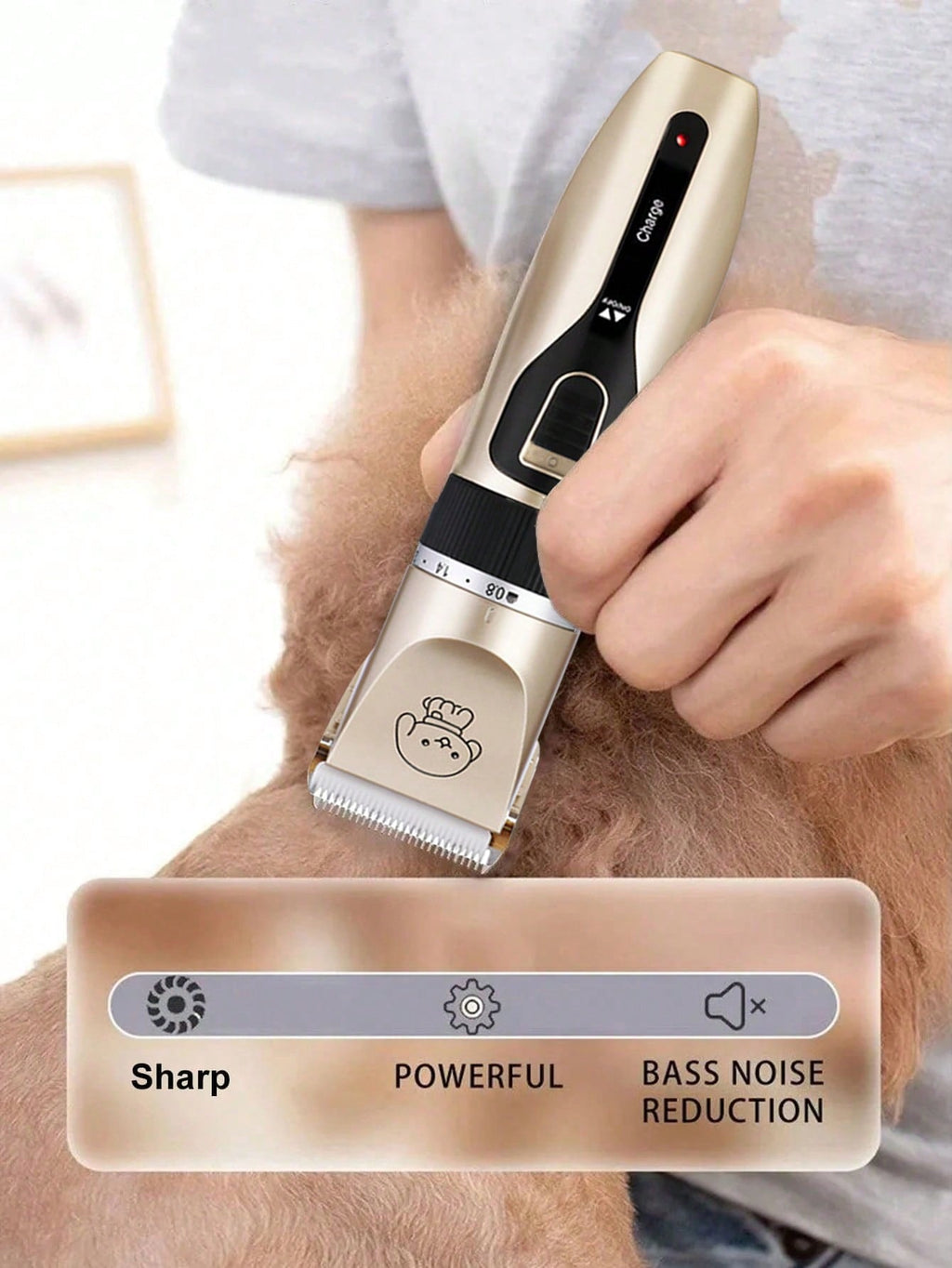 USB Rechargeable Dog Hair Clipper, Cordless Dog Grooming Kit, Cat Hair Trimmer, Pet Grooming Tools