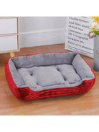 Color Square Winter Soft Warm House Dog Bed Dog Waterproof Bed Pet Bed Large Medium Small Dog House