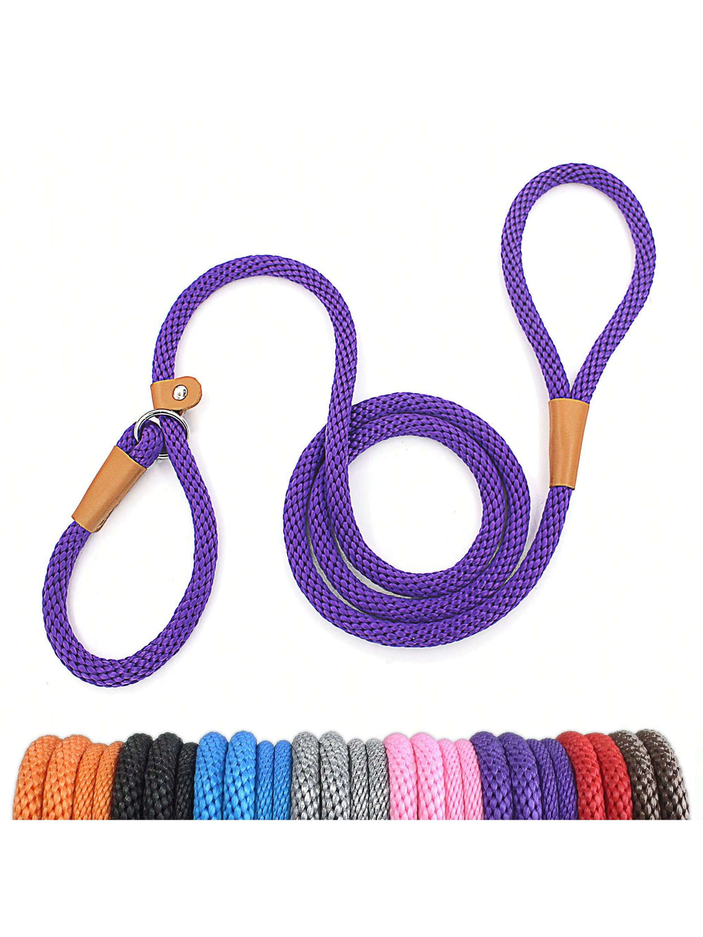 1pc Braided Rope Leash,Slip Lead Dog Leash For Small Medium And Large Dogs Walking And Training Outdoor