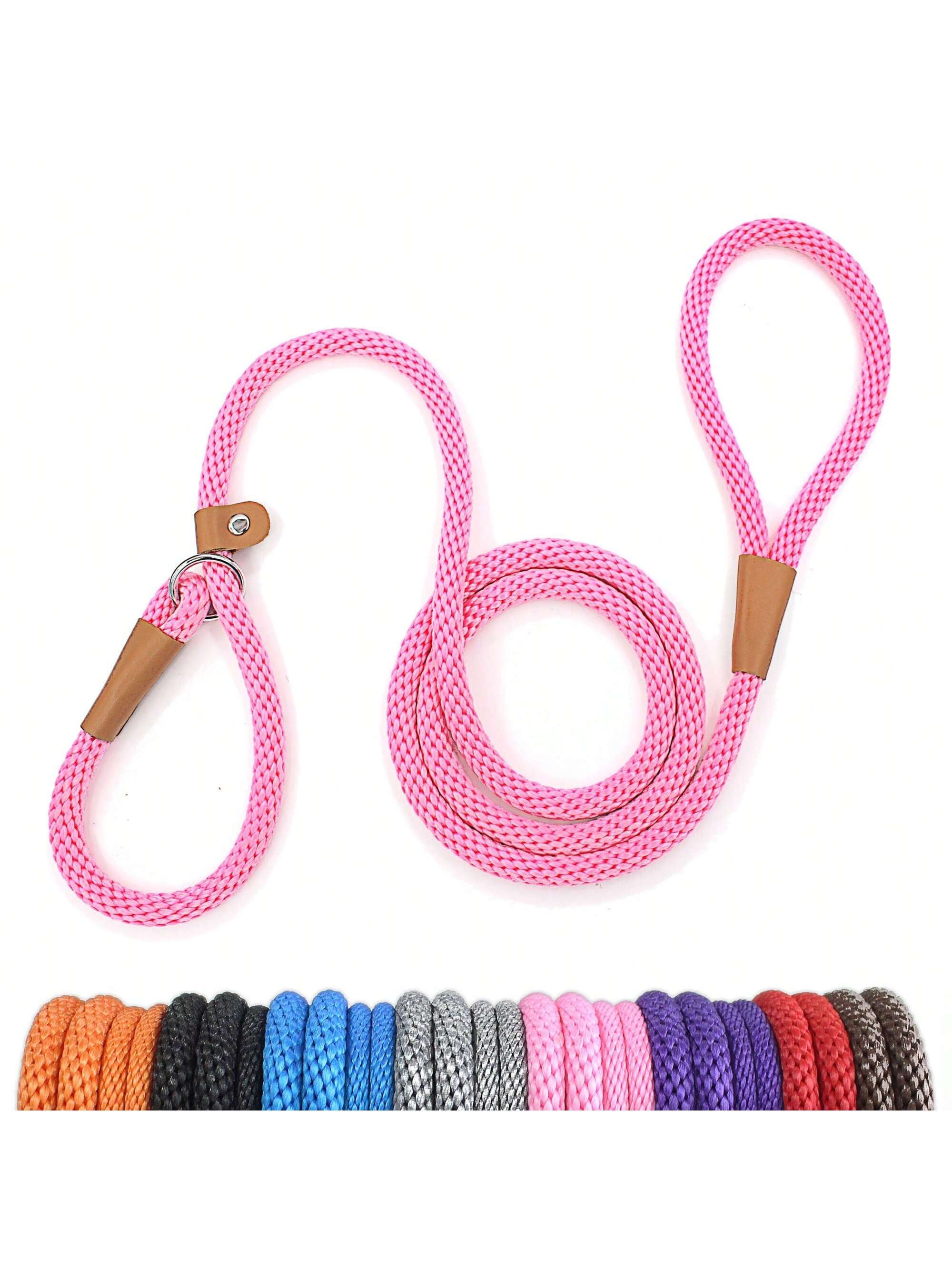 1pc Braided Rope Leash,Slip Lead Dog Leash For Small Medium And Large Dogs Walking And Training Outdoor