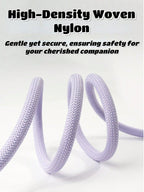 Dopamine Color Dog Leash, Explosion-Proof Colorful Nylon Round Rope For Walking Dogs Outdoor