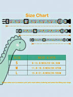 1pc Pet Collar With Animal/Dinosaur Prints And Pendants, Adjustable Twill Fabric Collar For Dogs And Cats.