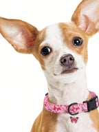 1pc Pet Collar With Animal/Dinosaur Prints And Pendants, Adjustable Twill Fabric Collar For Dogs And Cats.