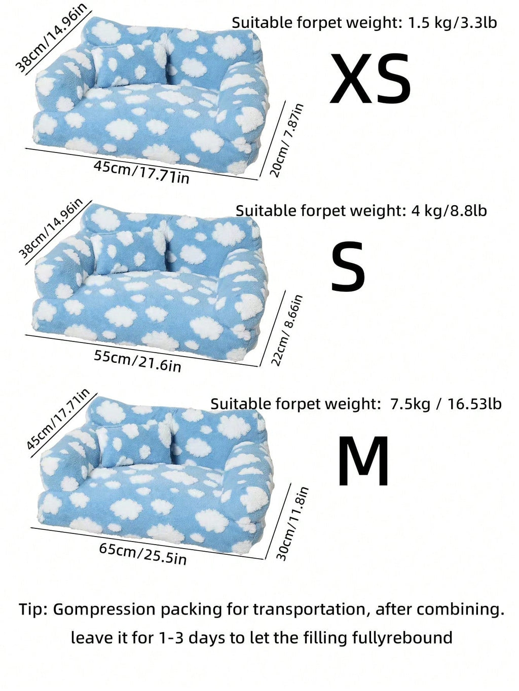 Washable All Season Pet Cat/Dog Sofa Bed, Pet Nest/Sleeping Bed For Cats And Dogs